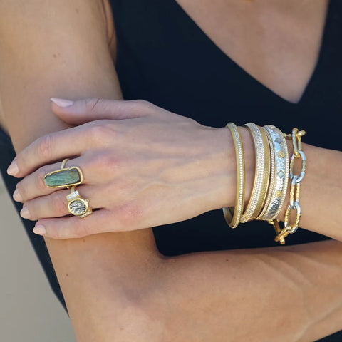 Tat2 Designs Gold Pave Noma Bangle