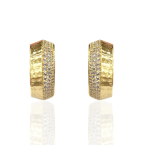Tat2 Designs Gold Pave Noma Hoop Earrings