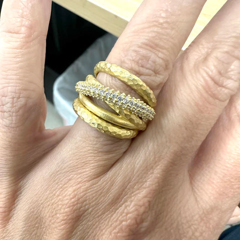 Tat2 Designs Gold Almora Layered Band Ring
