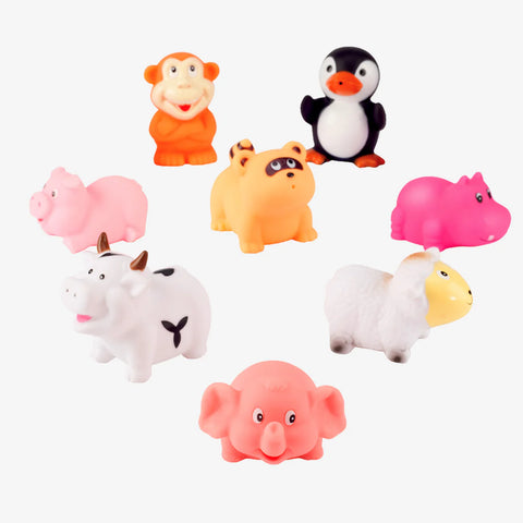 Elegant Baby Animal Party Squirtie Bath Toys