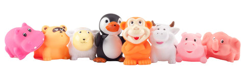 Elegant Baby Animal Party Squirtie Bath Toys