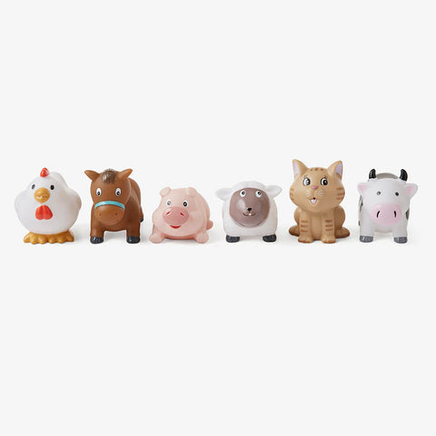 Elegant Baby Barnyard Party Squirtie Bath Toys