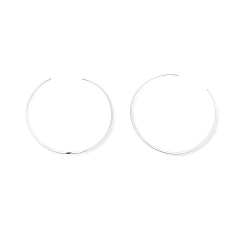 Leslie Curtis Shelby Silver Hoop Earrings
