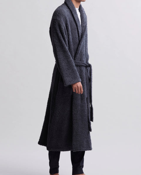 Barefoot Dreams CozyChic® Adult Robe For Men & Women Slate Blue