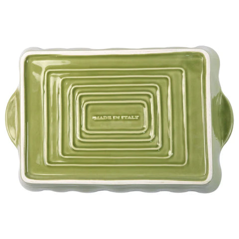 Vietri Italian Bakers Green Large Rectangular Baker
