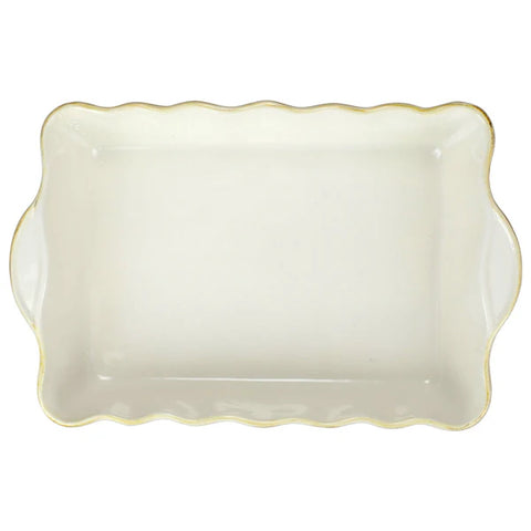 Vietri Italian Bakers Cappuccino Large Rectangular Baker