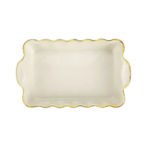 Vietri Italian Bakers Aqua Small Rectangular Baker