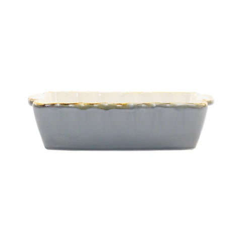 Vietri Italian Bakers Gray Small Rectangular Baker