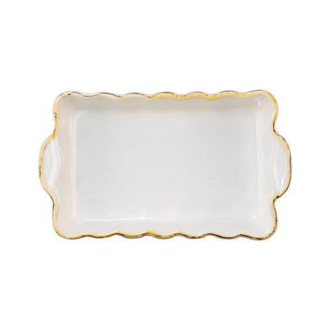 Vietri Italian Bakers Gray Small Rectangular Baker
