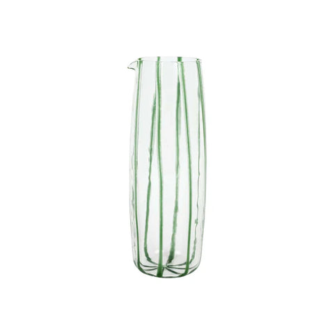 NEW Vietri Nuovo Green Stripe Pitcher