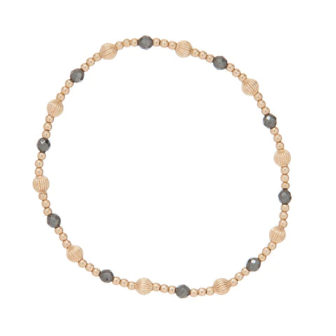 enewton dignity sincerity pattern 4mm bead bracelet - faceted hematite