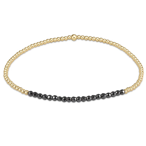 enewton gold bliss 2mm bead bracelet - faceted hematite