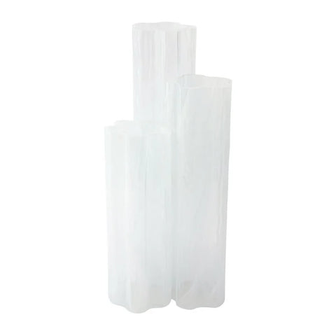 Vietri Flora Glass White Vase