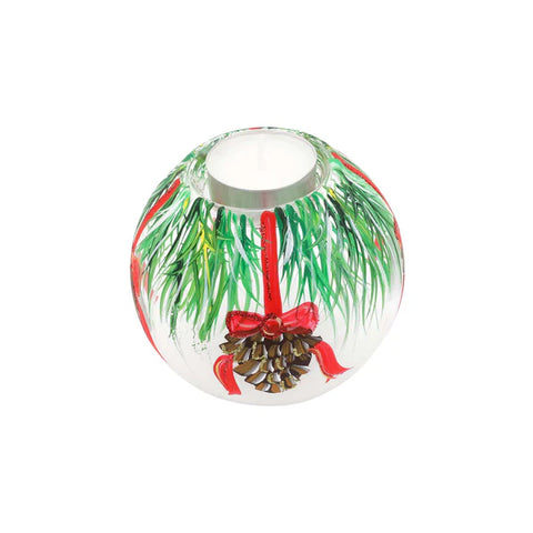 NEW Vietri Illuminare Holiday Pinecones Votive