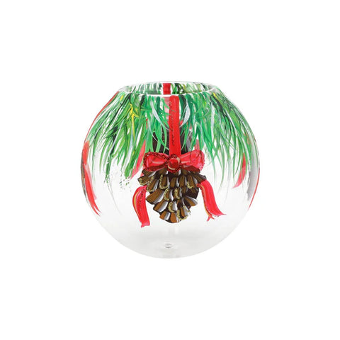 NEW Vietri Illuminare Holiday Pinecones Votive