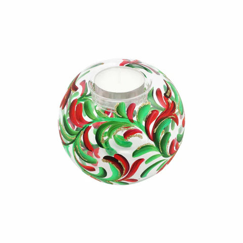 NEW Vietri Illuminare Holiday Scroll Votive