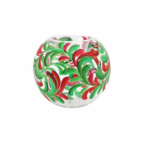 NEW Vietri Illuminare Holiday Scroll Votive