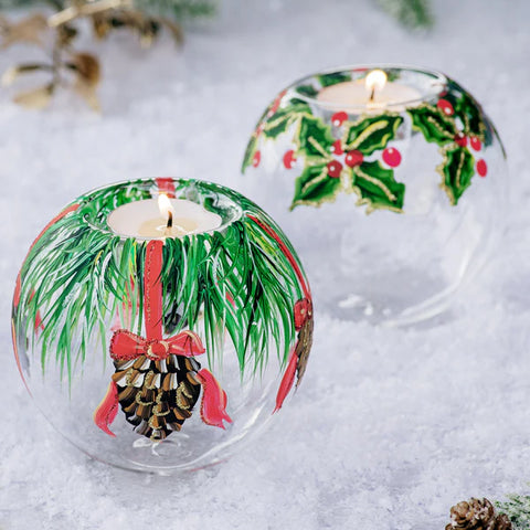 NEW Vietri Illuminare Holly Votive