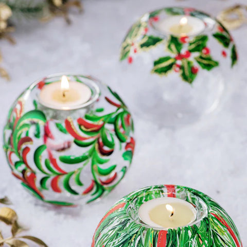 NEW Vietri Illuminare Holly Votive