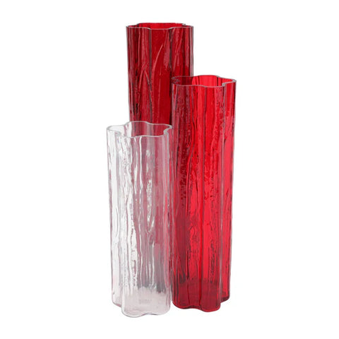 Vietri Flora Glass Red Vase