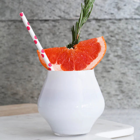 Vietri Contessa White Stemless Wine Glass