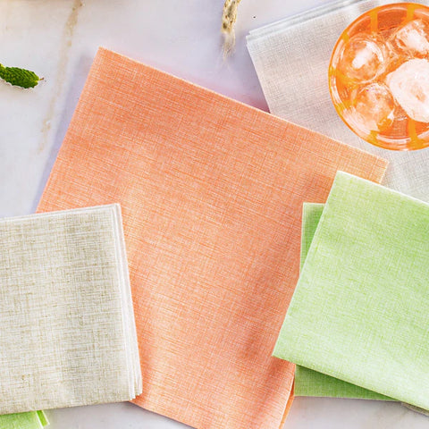 NEW Vietri Papersoft Napkins Easy Salmon Dinner Napkins (Pack Of 20)
