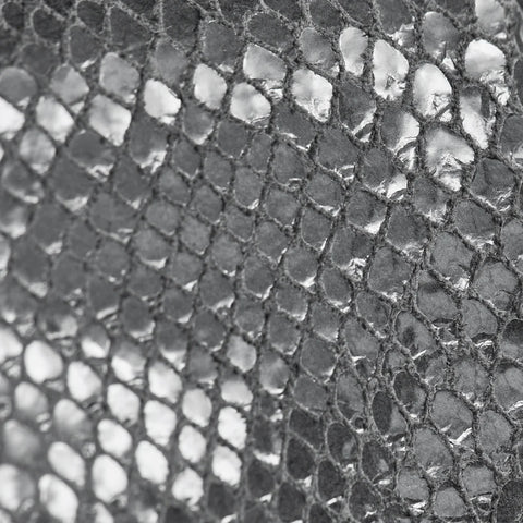 Hammitt Daniel Medium Skyline Snake Brushed Silver Leather Tote Bag