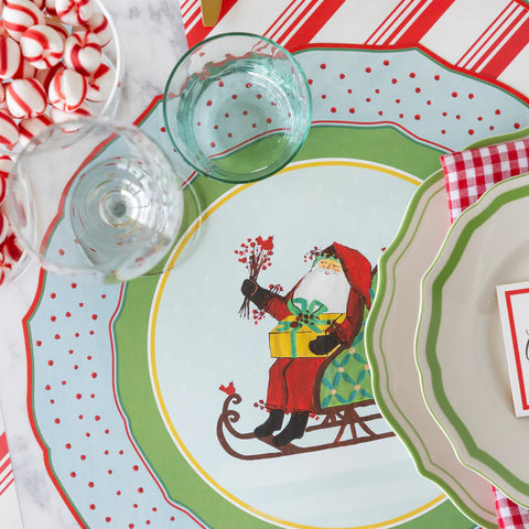 Hester & Cook Die-cut Old St. Nick Sleigh Placemats