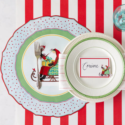Hester & Cook Die-cut Old St. Nick Sleigh Placemats
