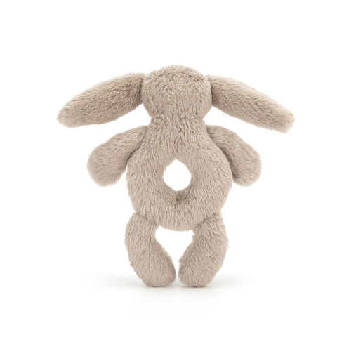JELLYCAT BASHFUL BEIGE BUNNY RING RATTLE