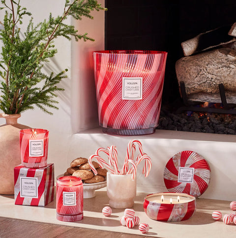 Voluspa Crushed Candy Cane 3 Wick Tin Candle