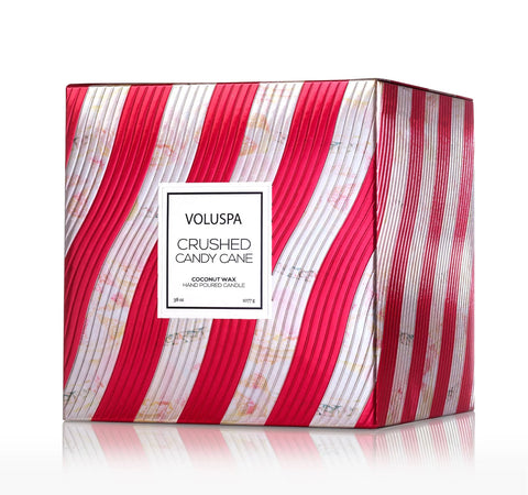 Voluspa Crushed Candy Cane 3 Wick Hearth Candle