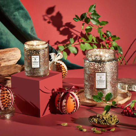 Voluspa Gilt Pomander & Hinoki Large Jar Candle