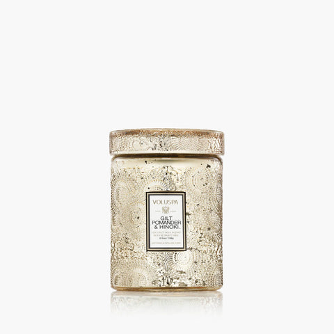 Voluspa Gilt Pomander & Hinoki Small Jar Candle