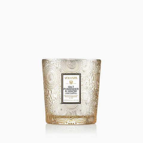 Voluspa Gilt Pomander & Hinoki Classic Candle