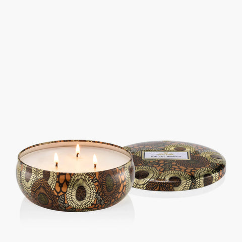 Voluspa Baltic Amber 3 Wick Tin Candle