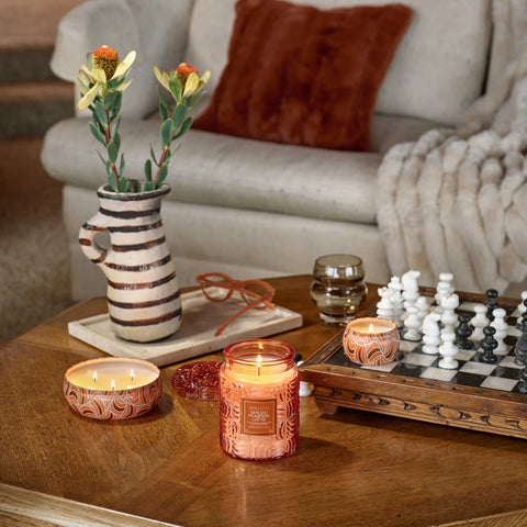 Voluspa Spiced Pumpkin Latte 3 Wick Tin Candle