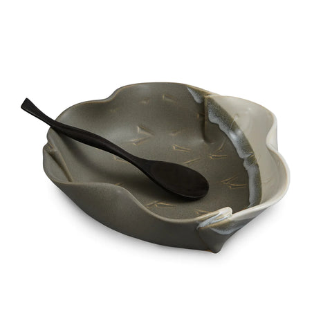 Hilborn Brie Baker with Rosewood Medium Spoon Grey/White