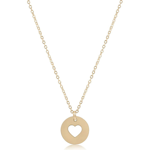 enewton 16" necklace gold - love gold disc