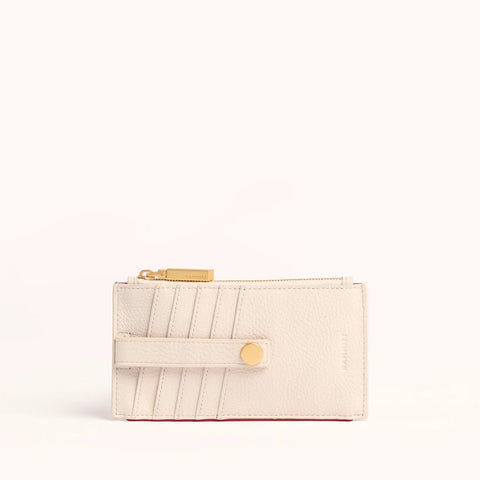 Hammitt 210 West Calla Lily White/Brushed Gold Leather Wallet