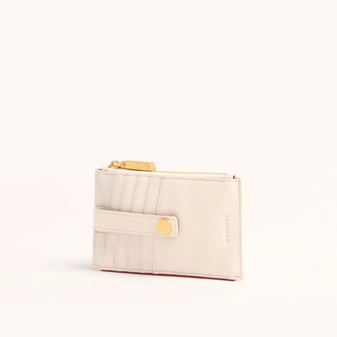 Hammitt 210 West Calla Lily White/Brushed Gold Leather Wallet