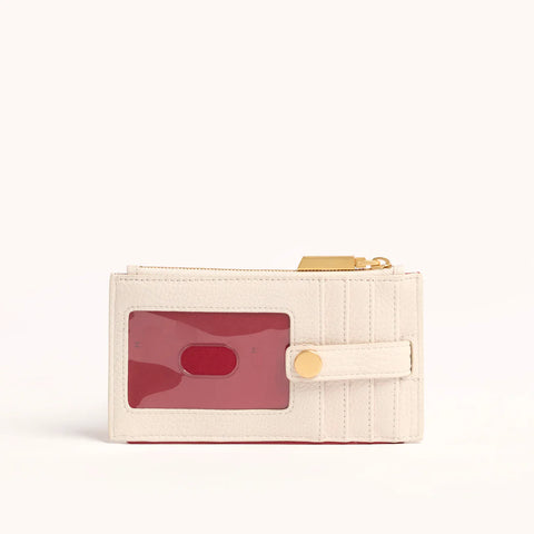 Hammitt 210 West Calla Lily White/Brushed Gold Leather Wallet