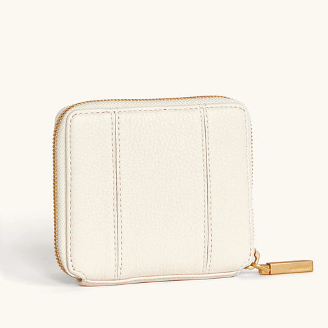 Hammitt 5 North Calla Lily White/Brushed Gold Leather Wallet