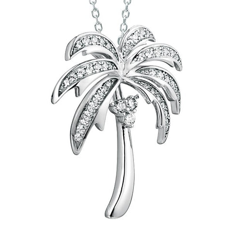 Alamea Palm Tree Pendant Necklace