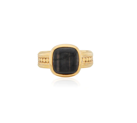 Anna Beck Hypersthene Cushion Cocktail Ring - Gold