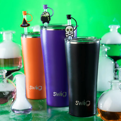 Swig Halloween Witch Straw Topper Set