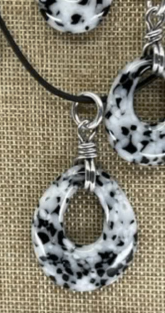 The Artist Jay Dalmatian Teardrop Pendant Necklace