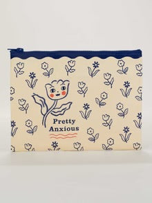 Blue Q Pretty Anxious Zipper Pouch