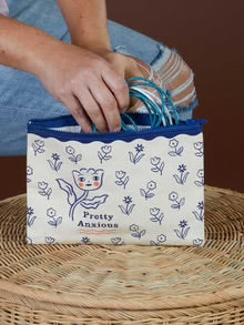 Blue Q Pretty Anxious Zipper Pouch