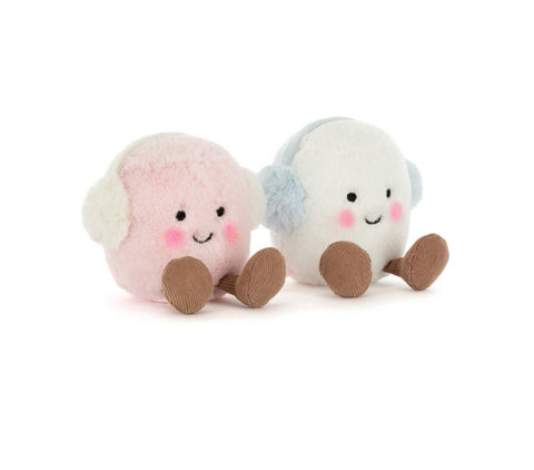 JELLYCAT AMUSEABLE TOASTIE PINK AND WHITE MARSHMALLOWS